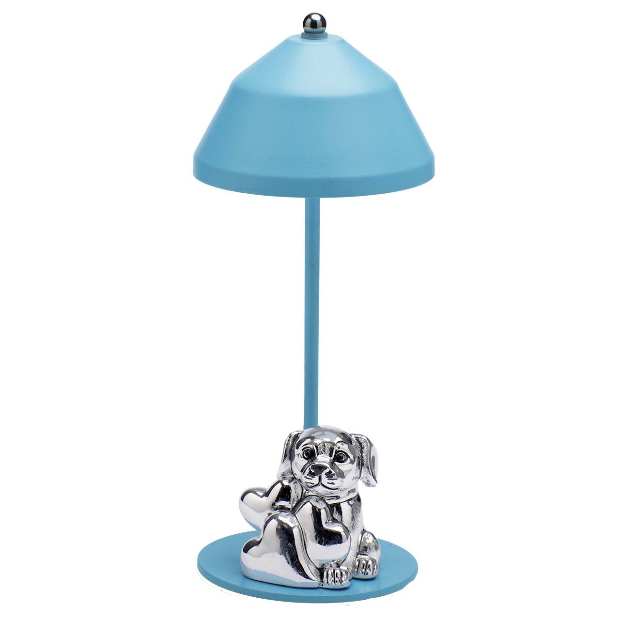 LAMPADA CON CARICA USB E CAGNOLINO - AZZURRA